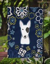 Load image into Gallery viewer, Blue Flowers Bull Terrier Garden Flag - Outdoor Decorative Yard Flag