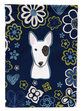 Load image into Gallery viewer, Blue Flowers Bull Terrier Garden Flag - Outdoor Decorative Yard Flag