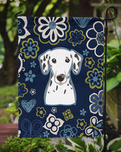 Load image into Gallery viewer, Blue Flowers Dalmatian Garden Flag - Outdoor Decorative Yard Flag