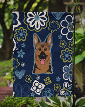 Load image into Gallery viewer, Blue Flowers German Shepherd Garden Flag - Outdoor Decorative Yard Flag BB5062GF