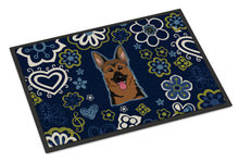 Load image into Gallery viewer, Blue Flowers German Shepherd Doormat - 18x27 Decorative Floor Mat – Indoor/Outdoor Rug with Artistic Flair BB5062MAT