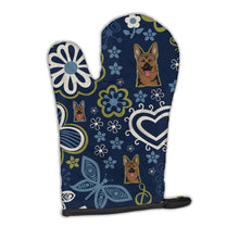 Load image into Gallery viewer, Blue Flowers German Shepherd Oven Mitt BB5062OVMT