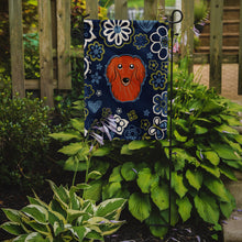 Load image into Gallery viewer, Blue Flowers Longhair Red Dachshund Garden Flag - Outdoor Decorative Yard Flag BB5065GF