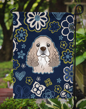 Load image into Gallery viewer, Blue Flowers Cocker Spaniel Garden Flag - Outdoor Decorative Yard Flag