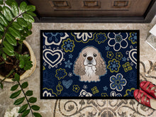 Load image into Gallery viewer, Blue Flowers Cocker Spaniel Doormat - 18x27 Decorative Floor Mat – Indoor/Outdoor Rug with Artistic Flair BB5067MAT