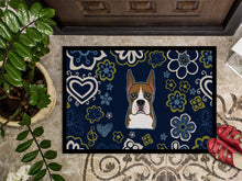 Load image into Gallery viewer, Blue Flowers Boxer Doormat - 24x36 Decorative Floor Mat – Indoor/Outdoor Rug with Artistic Flair BB5074JMAT