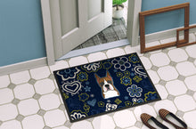 Load image into Gallery viewer, Blue Flowers Boxer Doormat - 24x36 Decorative Floor Mat – Indoor/Outdoor Rug with Artistic Flair BB5074JMAT
