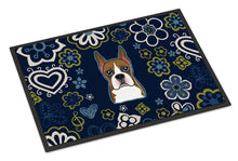 Load image into Gallery viewer, Blue Flowers Boxer Doormat - 24x36 Decorative Floor Mat – Indoor/Outdoor Rug with Artistic Flair BB5074JMAT