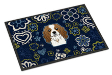 Load image into Gallery viewer, Blue Flowers Cavalier Spaniel Doormat - 24x36 Decorative Floor Mat – Indoor/Outdoor Rug with Artistic Flair BB5075JMAT