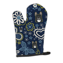 Load image into Gallery viewer, Blue Flowers French Bulldog Oven Mitt BB5078OVMT