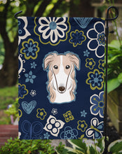 Load image into Gallery viewer, Blue Flowers Borzoi Garden Flag - Outdoor Decorative Yard Flag BB5079GF