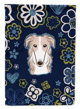 Load image into Gallery viewer, Blue Flowers Borzoi Garden Flag - Outdoor Decorative Yard Flag BB5079GF