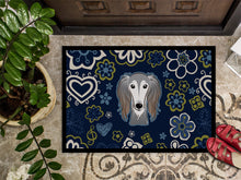 Load image into Gallery viewer, Blue Flowers Saluki Doormat - 18x27 Decorative Floor Mat – Indoor/Outdoor Rug with Artistic Flair BB5080MAT