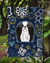 Load image into Gallery viewer, Blue Flowers Japanese Chin Garden Flag - Outdoor Decorative Yard Flag