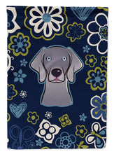 Load image into Gallery viewer, Blue Flowers Weimaraner Garden Flag - Outdoor Decorative Yard Flag BB5082GF