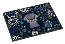 Load image into Gallery viewer, Blue Flowers Weimaraner Doormat - 24x36 Decorative Floor Mat – Indoor/Outdoor Rug with Artistic Flair BB5082JMAT