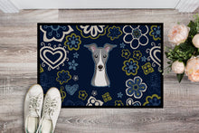 Load image into Gallery viewer, Blue Flowers Italian Greyhound Doormat - 18x27 Decorative Floor Mat – Indoor/Outdoor Rug with Artistic Flair BB5087MAT