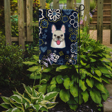 Load image into Gallery viewer, Blue Flowers French Bulldog Garden Flag - Outdoor Decorative Yard Flag