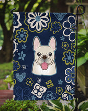 Load image into Gallery viewer, Blue Flowers French Bulldog Garden Flag - Outdoor Decorative Yard Flag