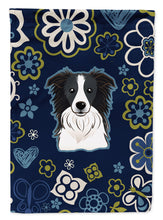 Load image into Gallery viewer, Blue Flowers Border Collie Garden Flag - Outdoor Decorative Yard Flag