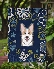 Load image into Gallery viewer, Blue Flowers Sable Corgi Garden Flag - Outdoor Decorative Yard Flag BB5104GF