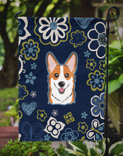 Load image into Gallery viewer, Blue Flowers Red Corgi Garden Flag - Outdoor Decorative Yard Flag BB5105GF