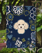 Load image into Gallery viewer, Blue Flowers Buff Poodle Garden Flag - Outdoor Decorative Yard Flag