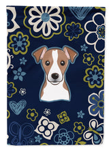 Load image into Gallery viewer, Blue Flowers Jack Russell Terrier Garden Flag - Outdoor Decorative Yard Flag