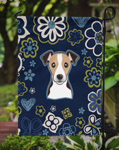 Load image into Gallery viewer, Blue Flowers Jack Russell Terrier Garden Flag - Outdoor Decorative Yard Flag BB5112GF
