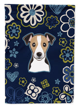 Load image into Gallery viewer, Blue Flowers Jack Russell Terrier Garden Flag - Outdoor Decorative Yard Flag BB5112GF