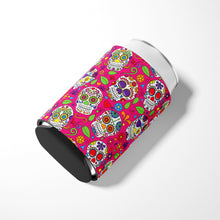 Load image into Gallery viewer, Day of the Dead Pink Can or Bottle Hugger BB5115CC