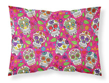 Load image into Gallery viewer, Day of the Dead Pink Fabric Standard Pillowcase – Artistic Decorative Front, White Back BB5115PILLOWCASE
