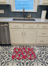 Load image into Gallery viewer, Day of the Dead Pink Machine Washable Memory Foam Mat BB5115RUG
