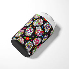 Load image into Gallery viewer, Day of the Dead Black Can or Bottle Hugger BB5116CC