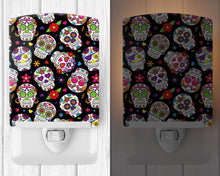 Load image into Gallery viewer, Day of the Dead Black Ceramic Night Light BB5116CNL