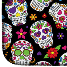 Load image into Gallery viewer, Day of the Dead Black Dish Drying Mat – Absorbent, Artistic Kitchen Essentials BB5116DDM