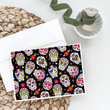 Load image into Gallery viewer, Day of the Dead Black Greeting Cards -  Blank Note Cards – 8-Pack of Artist-Designed Cards with Envelopes