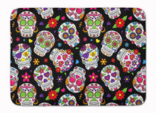 Load image into Gallery viewer, Day of the Dead Black Machine Washable Memory Foam Mat BB5116RUG
