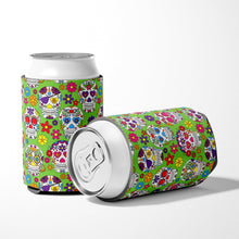 Load image into Gallery viewer, Day of the Dead Green Can or Bottle Hugger BB5117CC