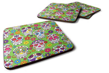 Load image into Gallery viewer, Day of the Dead Green Foam Coaster  BB5117FC