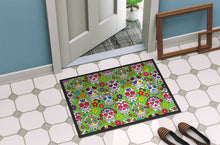 Load image into Gallery viewer, Day of the Dead Green Doormat - 18x27 Decorative Floor Mat – Indoor/Outdoor Rug with Artistic Flair BB5117MAT