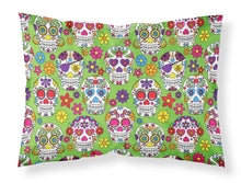 Load image into Gallery viewer, Day of the Dead Green Fabric Standard Pillowcase – Artistic Decorative Front, White Back BB5117PILLOWCASE