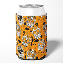 Load image into Gallery viewer, Day of the Dead Orange Can or Bottle Hugger BB5118CC