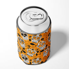 Load image into Gallery viewer, Day of the Dead Orange Can or Bottle Hugger BB5118CC