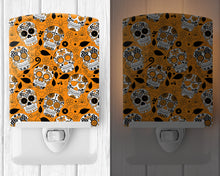 Load image into Gallery viewer, Day of the Dead Orange Ceramic Night Light BB5118CNL