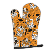Load image into Gallery viewer, Day of the Dead Orange Oven Mitt BB5118OVMT