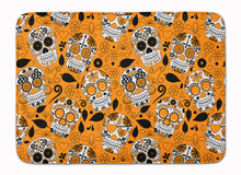 Load image into Gallery viewer, Day of the Dead Orange Machine Washable Memory Foam Mat BB5118RUG