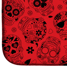 Load image into Gallery viewer, Day of the Dead Orange Dish Drying Mat – Absorbent, Artistic Kitchen Essentials BB5119DDM