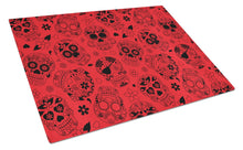 Load image into Gallery viewer, Day of the Dead Orange Glass Cutting Boards – Durable, Decorative Kitchen Art Large BB5119LCB