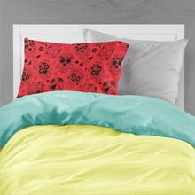 Load image into Gallery viewer, Day of the Dead Orange Fabric Standard Pillowcase – Artistic Decorative Front, White Back BB5119PILLOWCASE